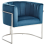 Beliani Armchair LARVIK Velvet Blue 1