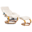 Beliani Massage Chair FORCE with Footstool Faux Leather Light Beige 4