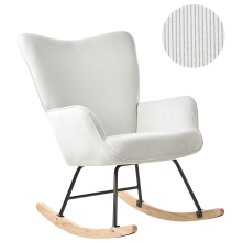Rocking Chair ARSET Corduroy Off-White