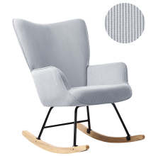 Rocking Chair ARSET Corduroy Light Blue