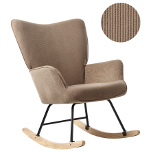 Rocking Chair ARSET Corduroy Taupe