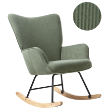 Rocking Chair ARSET Corduroy Dark Green