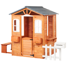 Garden Playhouse AMPELIKO Fir Wood Brown