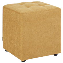 Pouffe KANSAS Fabric Yellow