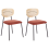 Beliani Set of 2 Dining Chairs MAYETTA Metal Orange 1