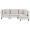 Beliani Modular Corner Sofa 4 Seater UNSTAD Fabric Light Beige Left Hand 1