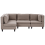 Beliani Modular Corner Sofa 4 Seater UNSTAD Fabric Brown Right Hand 1
