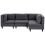 Beliani Modular Corner Sofa 4 Seater UNSTAD Left Hand Dark Grey Fabric 1