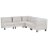 Beliani Modular Corner Sofa 5 Seater UNSTAD Fabric Light Beige Left Hand 1