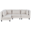 Beliani Modular Corner Sofa 4 Seater UNSTAD Fabric Light Beige Right Hand 1
