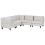 Beliani Modular Corner Sofa 5 Seater UNSTAD Fabric Light Beige Right Hand 1