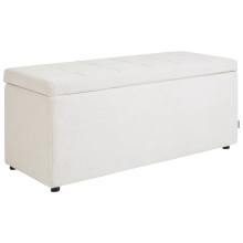 Storage Ottoman OREM Fabric Off-White