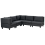 Beliani Modular Corner Sofa 5 Seater UNSTAD Fabric Black Right Hand 1
