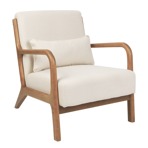 Beliani Armchair SKOVDE Fabric Light Beige