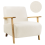 Beliani Armchair LESJA Boucle Light Beige 1
