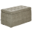 Beliani Storage Ottoman MICHIGAN Fabric Olive Green 1
