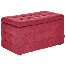 Storage Ottoman MICHIGAN Fabric Red