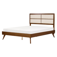 Bed POISSY 160 x 200 cm (EU King Size) Dark Ash Wood