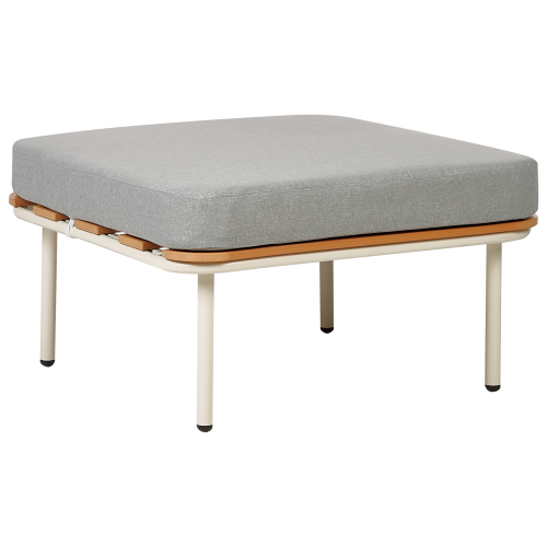 Beliani Garden Ottoman SENISE Metal Grey