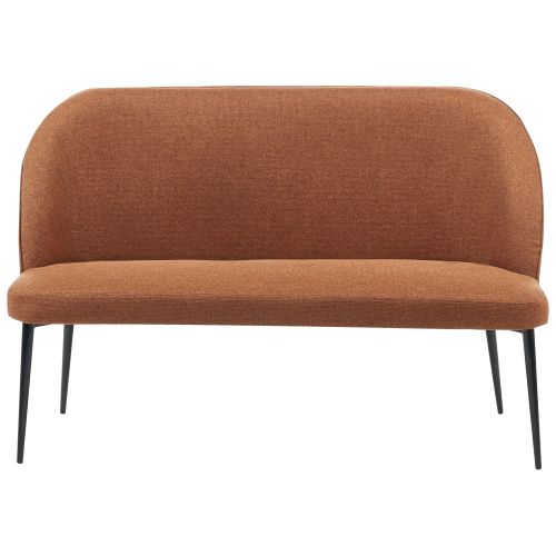 Beliani Dining Bench 2 Seater OSBY Fabric Golden Brown
