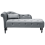 Beliani Left-Hand Chaise Longue IVRY Velvet Grey 1
