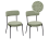 Beliani Set of 2 Dining Chairs ALLISON Boucle Light Green 1