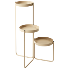 Plant Stand FRAGARIA 42 cm Metal Beige