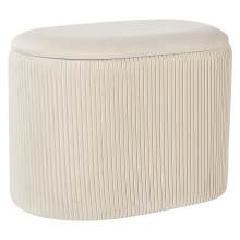 Storage Pouffe RICHLAND Velvet Light Beige