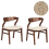 Beliani Set of 2 Dining Chairs MAROA Wood Light Beige 1