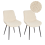 Beliani Set of 2 Dining Chairs DUBROVNIK Boucle Light Beige 1