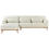 Beliani Corner Sofa 3 Seater SIMOS Fabric Off-White Right Hand 1
