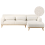 Beliani Corner Sofa 3 Seater SIMOS Boucle White Left Hand 1