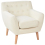 Beliani Armchair MOTALA Fabric Light Beige 1
