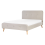 Beliani Bed Fabric RENNES 140 x 200 cm (EU Double) Light Beige 1