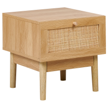 1 Drawer Bedside Table NIVO Light Brown