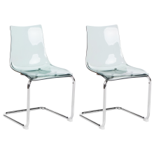 Set of 2 Dining Chairs MARSHALL Black
