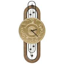 Wall Clock NOBELIUM Metal Gold