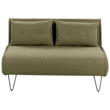 Sofa Bed 2 Seater VESTFOLD Fabric Olive Green