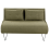 Beliani Sofa Bed 2 Seater VESTFOLD Fabric Olive Green 1