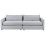 Beliani Sofa 3 Seater VINSTRA Fabric Grey 1