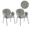 Beliani Set of 2 Dining Chairs ELY Boucle Light Green 1