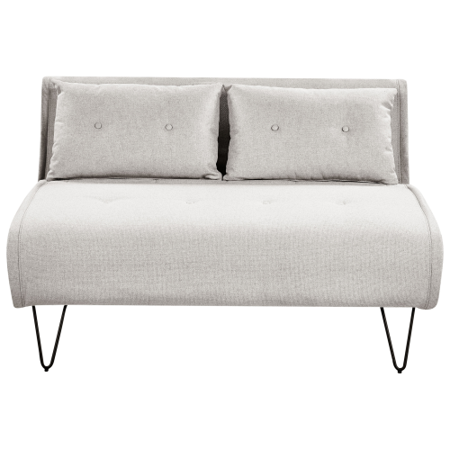 Beliani Sofa Bed 2 Seater VESTFOLD Fabric Light Grey