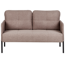 Sofa 2 Seater LAHTI Fabric Light Brown