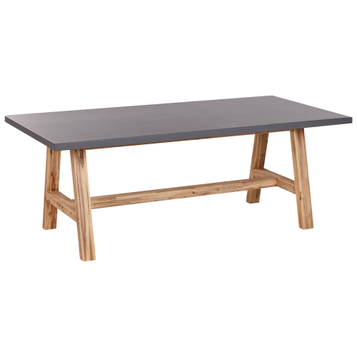 Beliani Garden Dining Table TONNARE 200 cm 100 cm Concrete Grey
