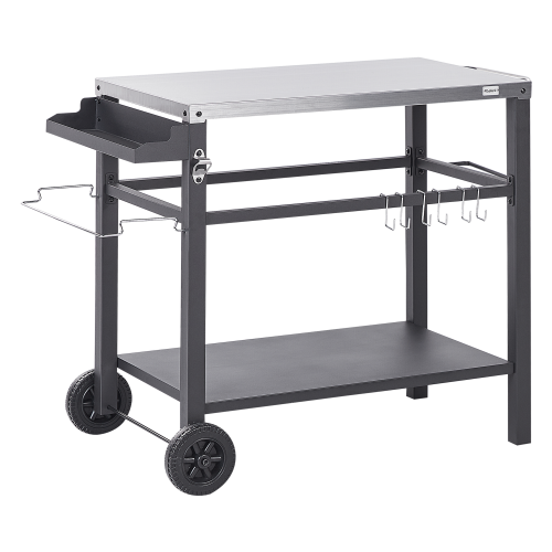 Beliani Garden Serving Trolley SPIAZZI Black Metal