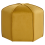 Beliani Pouffe WISHEK Velvet Yellow 1