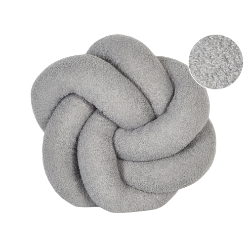 Beliani Throw Cushion ANGELONIA 45 x 45 cm Boucle Grey Solid