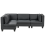 Beliani Modular Corner Sofa 4 Seater UNSTAD Faux Leather Black Right Hand 1