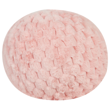 Throw Cushion ROSEA 30 x 30 cm Faux Fur Pink Solid