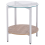 Beliani Side Table LOVELL Tempered Glass Silver 1